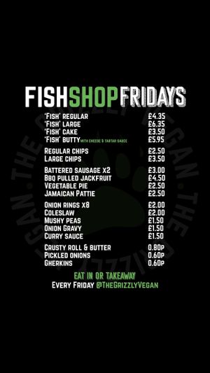 Every Friday night  at The Grizzly Vegan  in Southend-on-sea