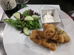 Tofufish was amazing. Very on point at The Grizzly Vegan  in Southend-on-sea