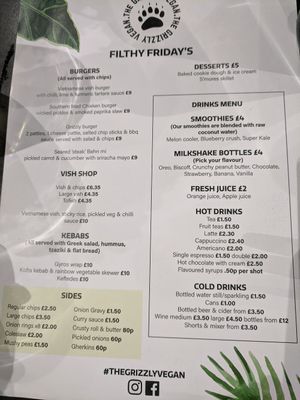 Lots to choose from at The Grizzly Vegan  in Southend-on-sea