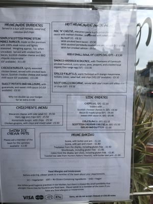 Menu Sept 2023  at Simply Scottish in Jedburgh