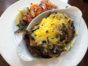 Potato skin (vegan)  at Simply Scottish in Jedburgh