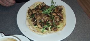 Mushroom flatbread at Simply Scottish in Jedburgh