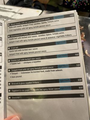 English Menu  at PELGAG in Kyoto