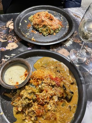 Vegan Curry and Vegan noodles   at PELGAG in Kyoto
