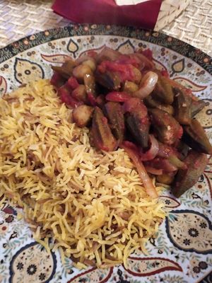 Okra with safran rice at 1001 Nacht in Bielefeld