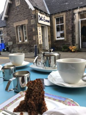A good cuppa & cake! at Deli Ecosse in Callander