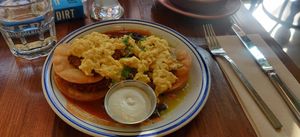 Huevos divorciados at Wooden Spoon in San Francisco