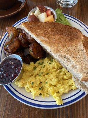 Little spoon plate, veganised, and with added avocado  at Wooden Spoon in San Francisco
