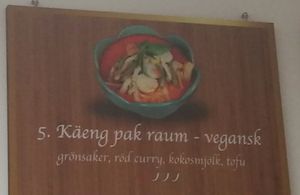 The vegan choice in Köpenhamnsvägen 7 at Tamnack Thai in Malmo