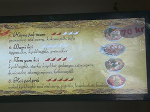 Käeng pak raum, number 5 is the vegan choice. at Tamnack Thai in Malmo