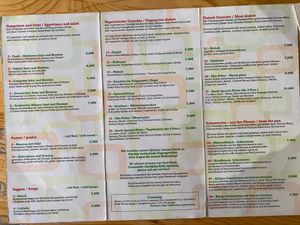 menu at Yarok in Berlin