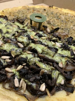 Caramelita y super mario at Pizza Vegana in Rosario