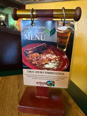 Vegan combo option  at Mi Ranchito in Upland