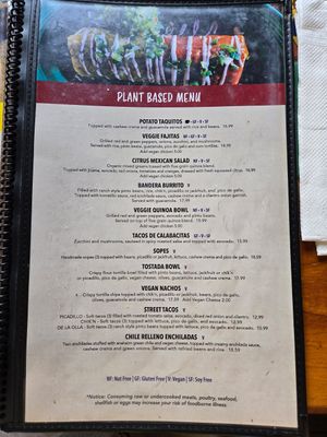 Complete menu at Mi Ranchito in Upland