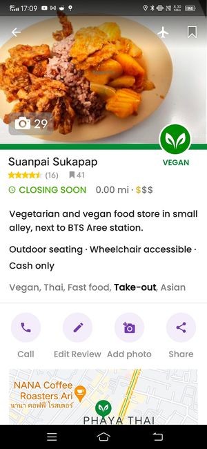 This used to be the name of the same restaurant in the ari ally 
Now its bamboo garden  at Bamboo Garden Healthy Vegetarian Foods - บ้านสวนไผ่สุขภาพ อาหารมังสวิรัติ in Bangkok