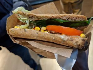 Grilled sandwich at Dean & David - Hauptbahnhof in Dusseldorf
