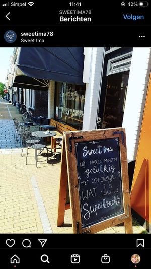 Sweet Ima zit in een heel gezellig straatje at Sweet Ima in Gorinchem