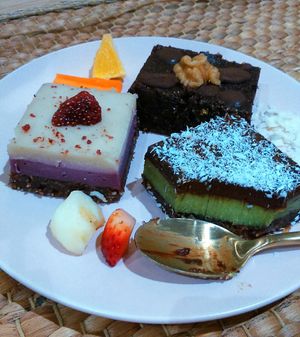 raw, refined sugar and gluten-free vegan pastries! at Eat Greens Cafe in Phuket