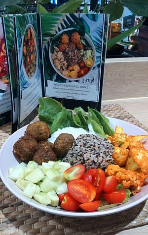 Quinoa & falafel bowl at Eat Greens Cafe in Phuket