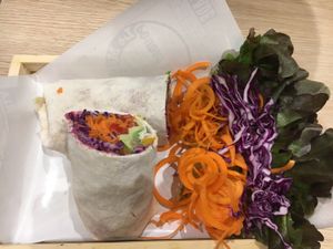 Avocado hummus wrap at Eat Greens Cafe in Phuket