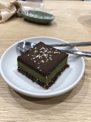 Mint chocolate raw cake🤤 at Eat Greens Cafe in Phuket