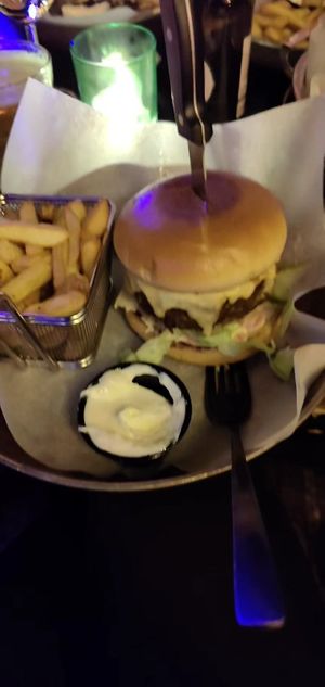 Veggie garlic burger at Garlic & Shots in Stockholm