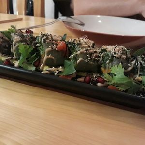 Summer rolls (marked vegan on menu) at Rosy-Cheeks in Chiang Mai