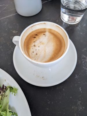 Pistachio cardamom latte with oat milk at Tempest Coffee Collective in Appleton