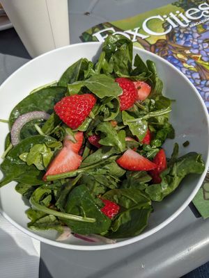 Strawberry salad (without feta). at Tempest Coffee Collective in Appleton