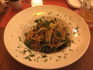Spaghetti Aglio Olio at Das Zeitlos in Heringsdorf