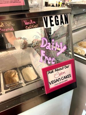 Vegan ice cream is in a separate case !  at Ice Cream Social in Commack