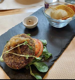  Veg burger at Natural in Barcelona