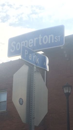 Intersection of Park ave and Somerton St at Cafe Sasso in Rochester