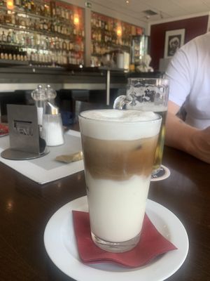 Iced latte with rich thick soy milk!  at Cafe Einstein in Ulm