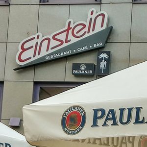 Outside at Cafe Einstein in Ulm