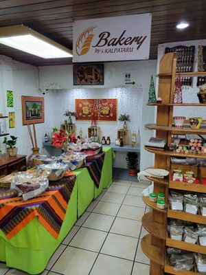 The shop a few of the baked goods are vegan at Kalpataru in San Salvador
