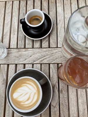 Cappuchino with oat milk  at The Bowls in Prague