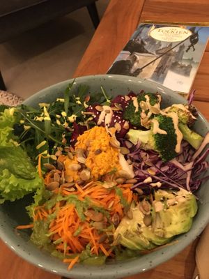 Rainbow salad bowl at The Bowls in Prague