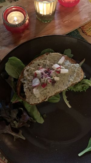 Toast met auberginespread/babaganoush  at Mamma Peppino in Alkmaar