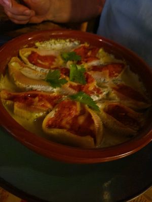 Schelpenpasta, lekker romig at Mamma Peppino in Alkmaar