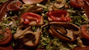 Sourdough bread with grilled veggies and garlic at Mamma Peppino in Alkmaar