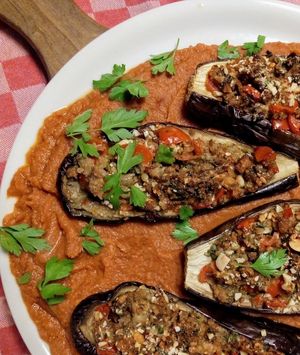 stuffed eggplant
 at Mamma Peppino in Alkmaar