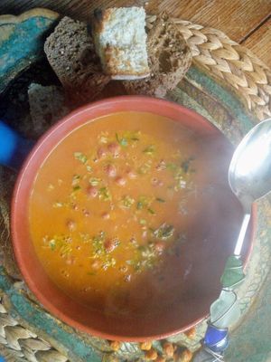 carrot and chickpea soup at Mamma Peppino in Alkmaar