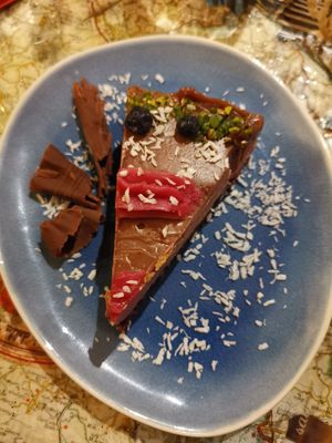 Heerlijke chocotaart, vegan. at Mamma Peppino in Alkmaar