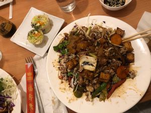 Pad Kee Mao Fried Tofu at Taste of Thai in Arlington