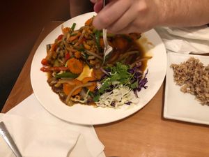 Vegan Cashew Nut Fried Tofu at Taste of Thai in Arlington