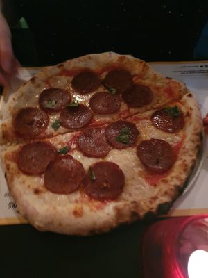 Devils Coglioni (Pepperoni) at Young Vegans Pizza Shop in London