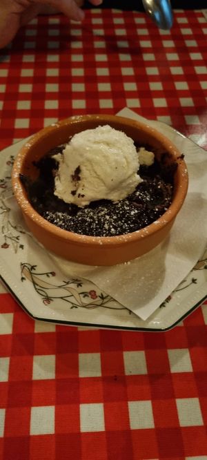 Brownie at Young Vegans Pizza Shop in London