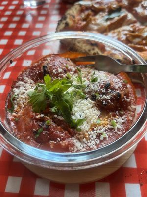 Meatball parm   at Young Vegans Pizza Shop in London