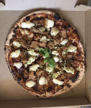 Dead Barbie pizza 🍕 at Young Vegans Pizza Shop in London